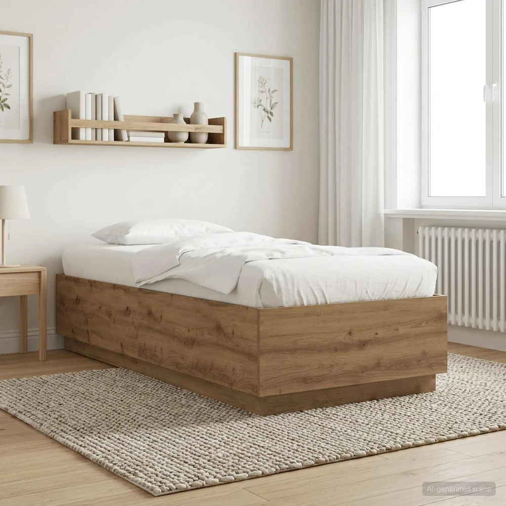 Lova Lovos rėmas Artisano ąžuolo 80 x 200 cm Apdirbta mediena