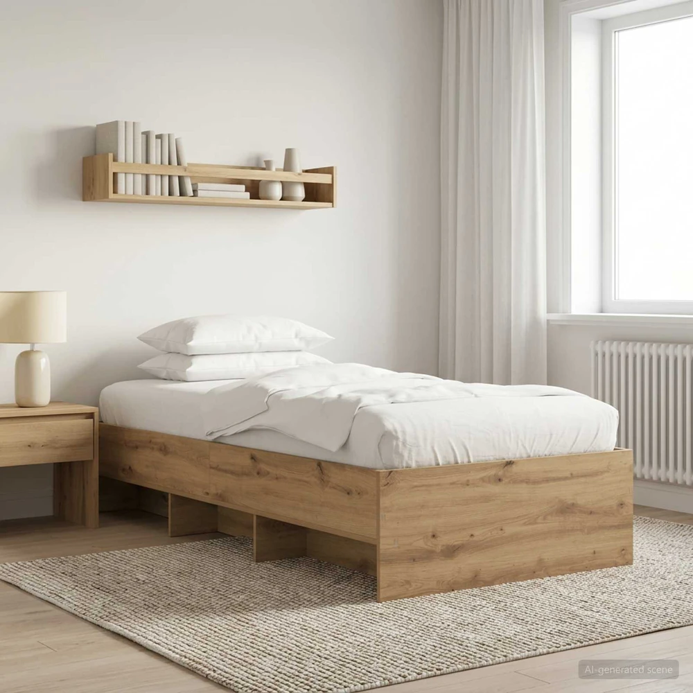 Lova Lovos rėmas Artisano ąžuolo 80 x 200 cm Apdirbta mediena
