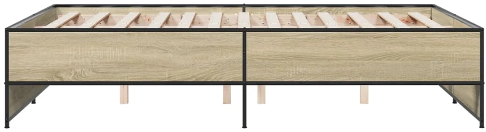 Lovos rėmas, ąžuolo, 120x200cm, apdirbta mediena ir metalas