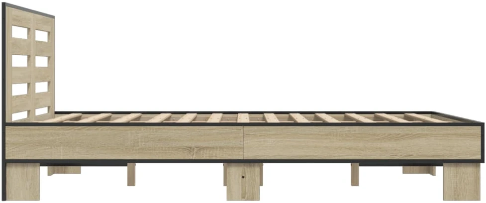 Lovos rėmas, ąžuolo, 120x200cm, apdirbta mediena ir metalas