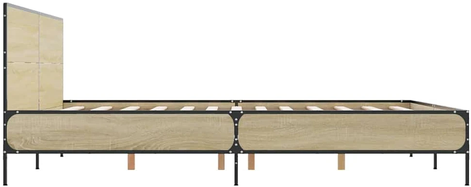 Lovos rėmas, ąžuolo, 140x190cm, apdirbta mediena ir metalas