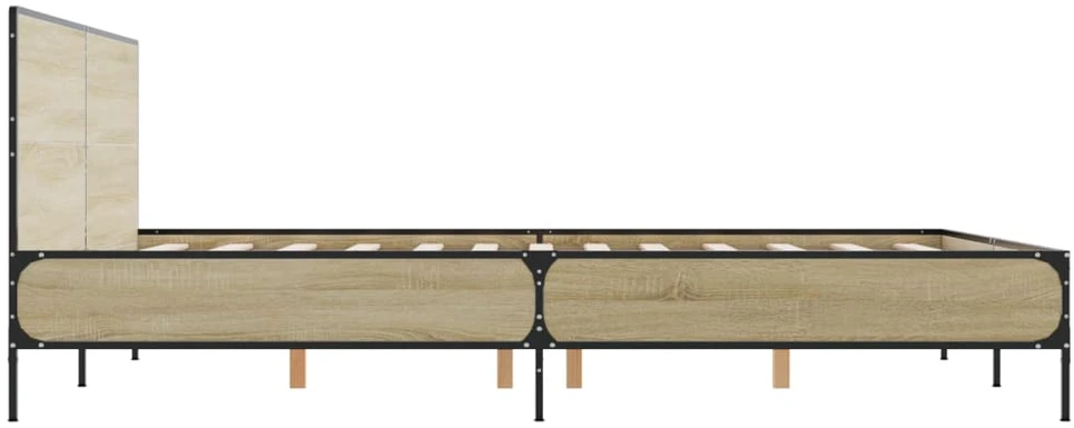 Lovos rėmas, ąžuolo, 150x200cm, apdirbta mediena ir metalas