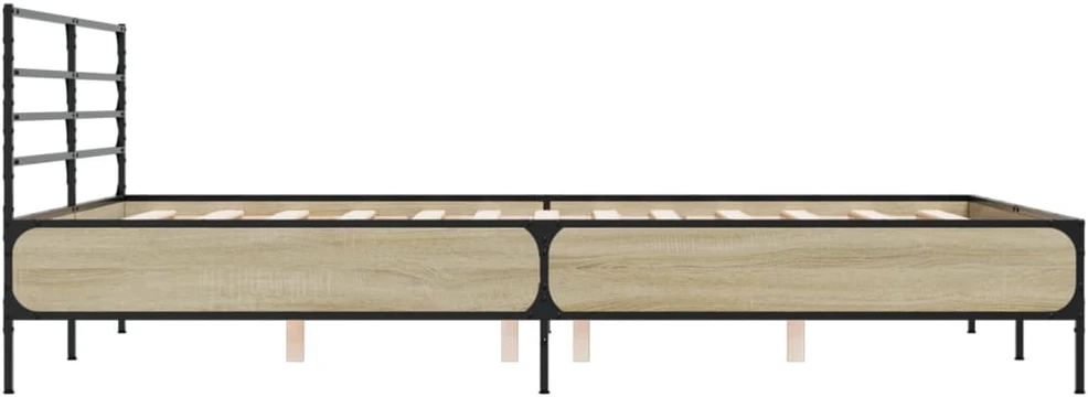 Lovos rėmas, ąžuolo, 160x200cm, apdirbta mediena ir metalas