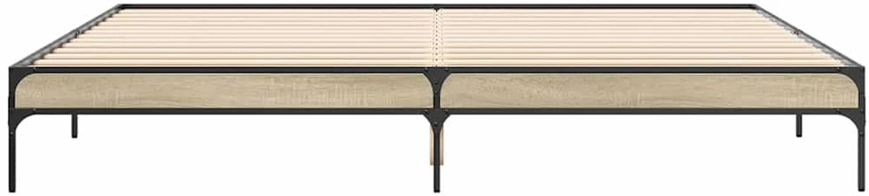 Lovos rėmas, ąžuolo, 200x200cm, apdirbta mediena ir metalas
