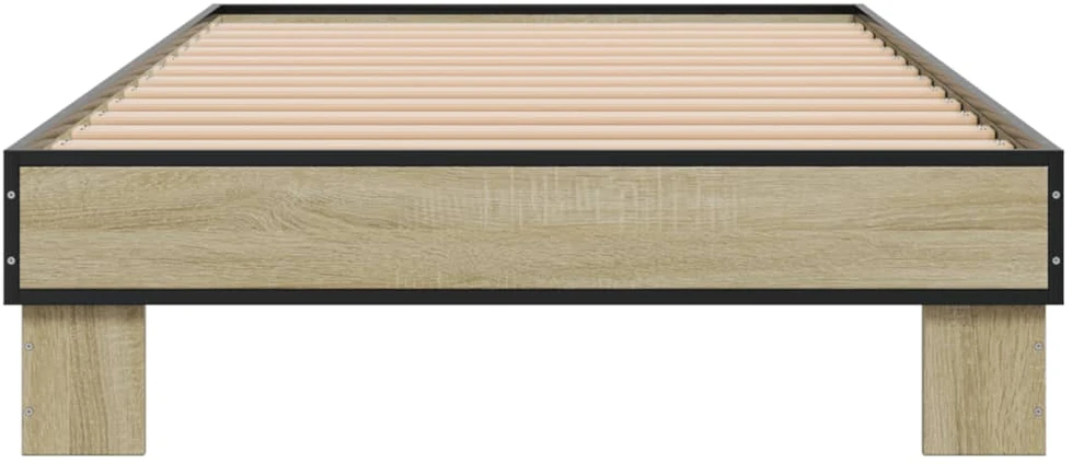 Lovos rėmas, ąžuolo, 75x190cm, apdirbta mediena ir metalas