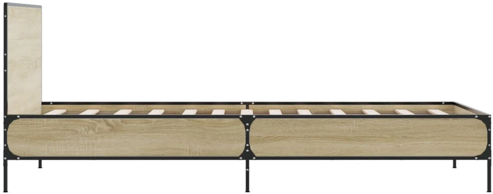 Lovos rėmas, ąžuolo, 90x190cm, apdirbta mediena ir metalas