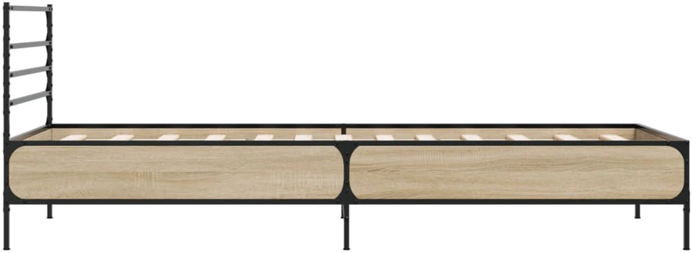 Lovos rėmas, ąžuolo, 90x200cm, apdirbta mediena ir metalas