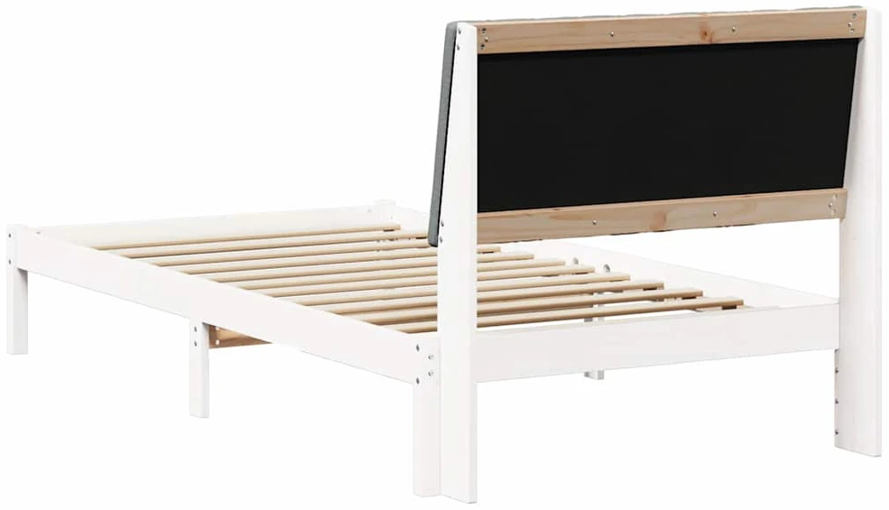 Lova Lovos rėmas Balta 100 x 200 cm Kietos pušies mediena
