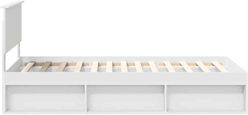 Lova Lovos rėmas Balta 100 x 200 cm Kietos pušies mediena