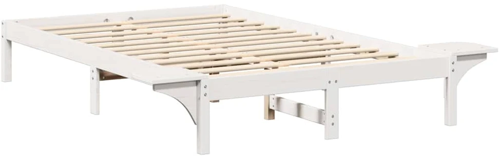 Lovos rėmas Balta 140 x 190 cm Kietos pušies mediena