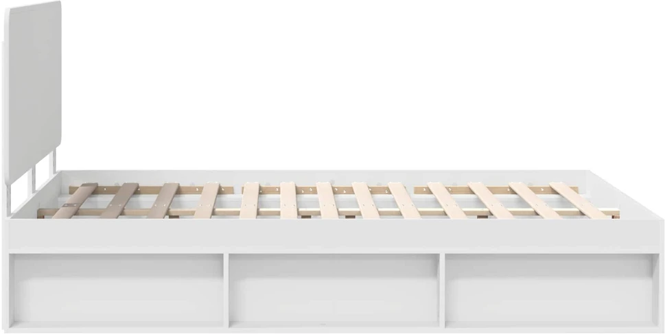 Lovos rėmas Balta 140 x 190 cm Kietos pušies mediena