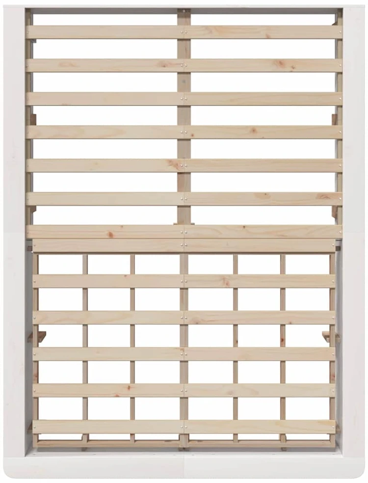 Lovos rėmas Balta 140 x 190 cm Kietos pušies mediena