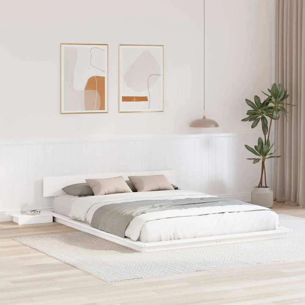 Lovos rėmas Balta 140 x 200 cm Medis