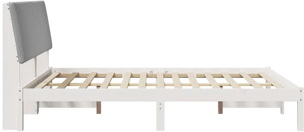 Lovos rėmas Balta 150 x 200 cm Kietos pušies mediena