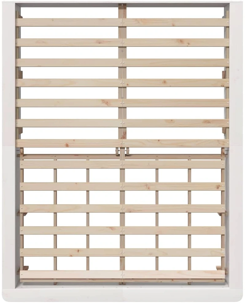 Lovos rėmas Balta 160 x 200 cm Kietos pušies mediena