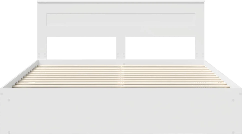 Lovos rėmas Balta 180 x 200 cm Kietos pušies mediena