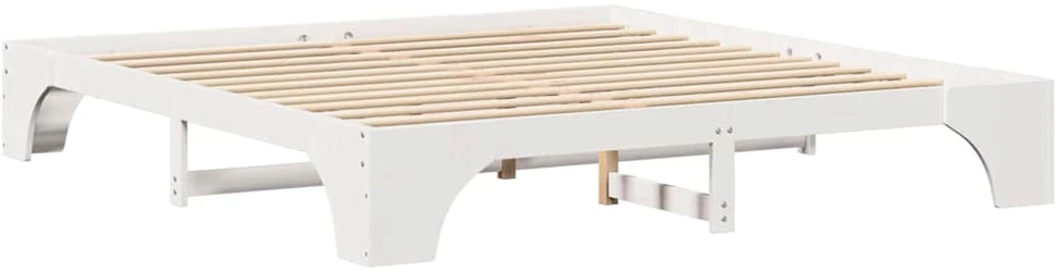 Lovos rėmas Balta 180 x 200 cm Kietos pušies mediena
