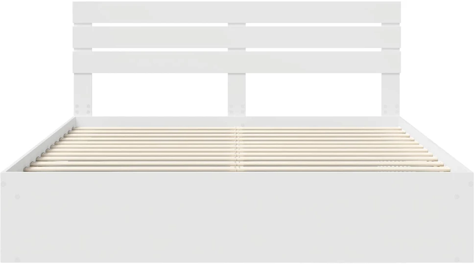 Lovos rėmas Balta 180 x 200 cm Kietos pušies mediena