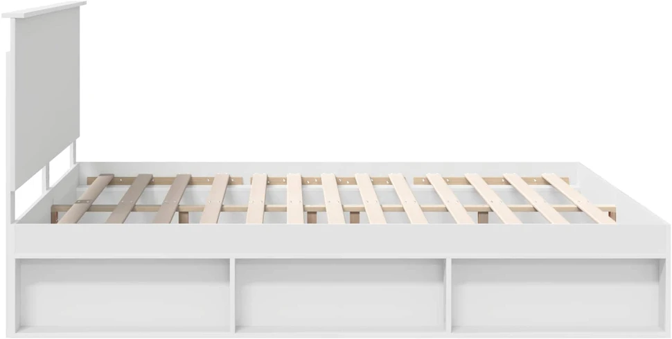 Lovos rėmas Balta 180 x 200 cm Kietos pušies mediena