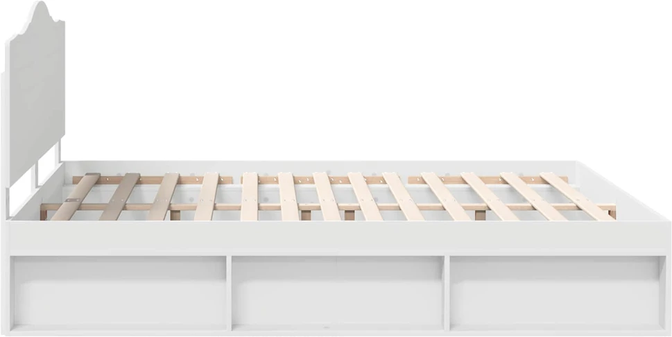 Lovos rėmas Balta 180 x 200 cm Kietos pušies mediena