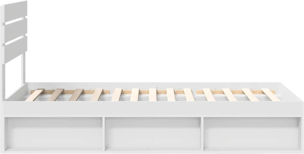 Lova Lovos rėmas Balta 75 x 190 cm Kietos pušies mediena
