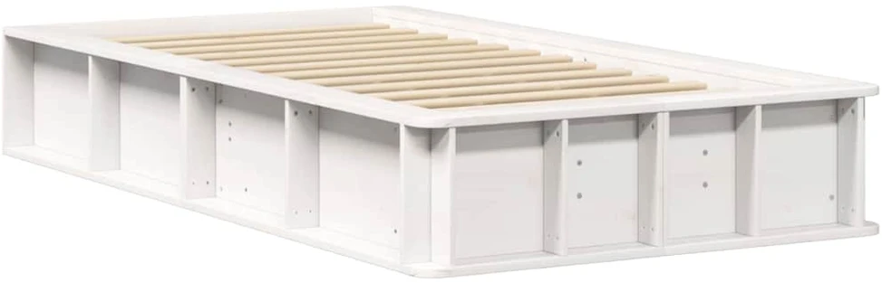 Lova Lovos rėmas Balta 75 x 190 cm Kietos pušies mediena