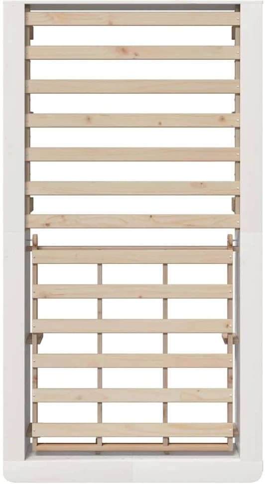 Lova Lovos rėmas Balta 75 x 190 cm Kietos pušies mediena