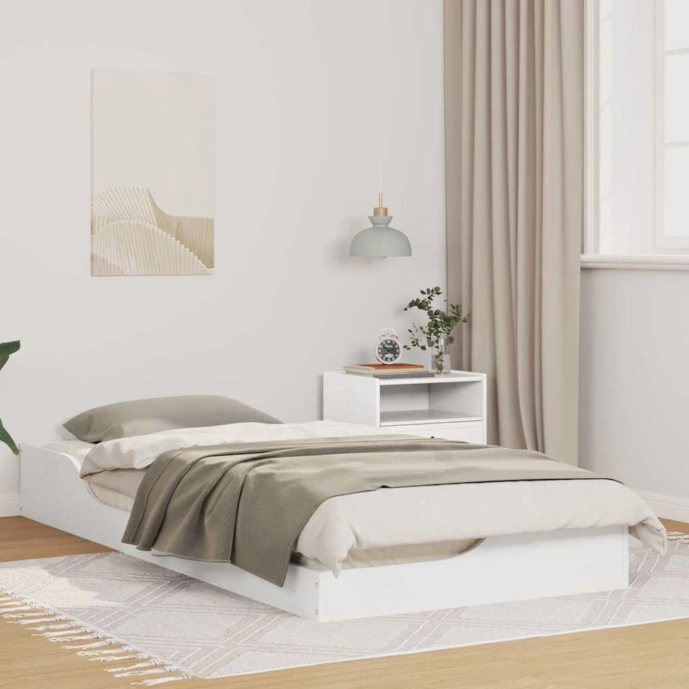 Lova Lovos rėmas Balta 80 x 200 cm Kietos pušies mediena