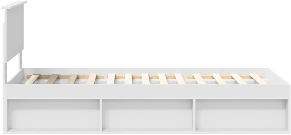 Lova Lovos rėmas Balta 90 x 190 cm Kietos pušies mediena