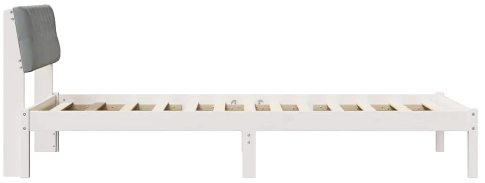 Lova Lovos rėmas Balta ir šviesiai pilka 100 x 200 cm Pušies masyvas