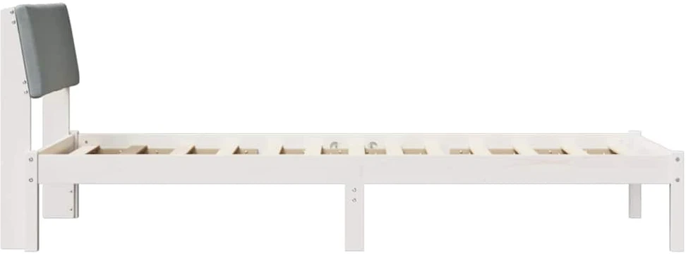 Lova Lovos rėmas Balta ir šviesiai pilka 90 x 200 cm Pušies masyvas