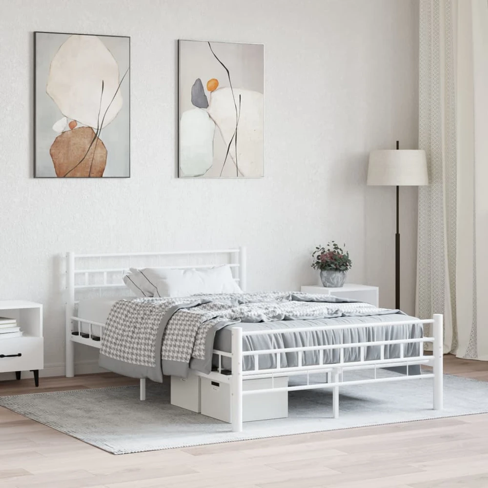 Lovos rėmas, baltos spalvos, 140x200cm, metalas