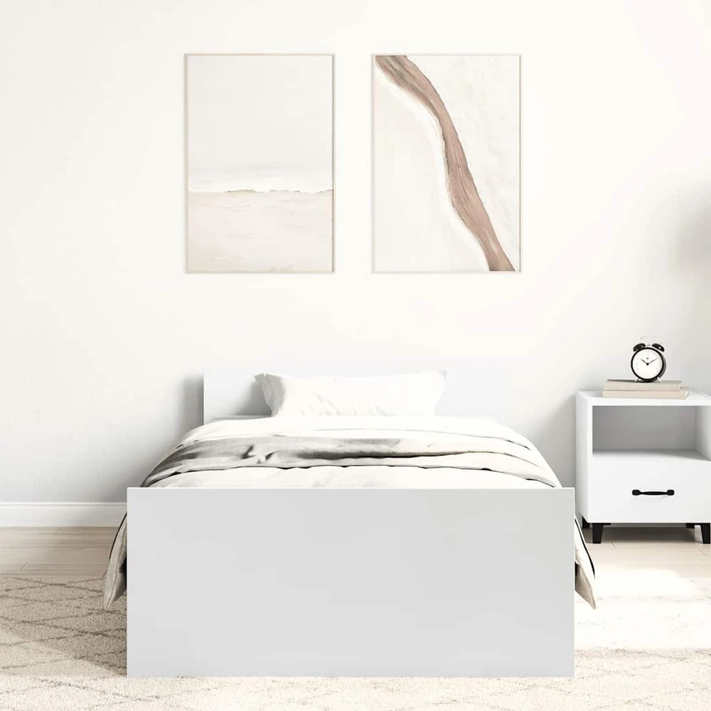 Lovos rėmas, baltos spalvos, 90x190cm, apdirbta mediena