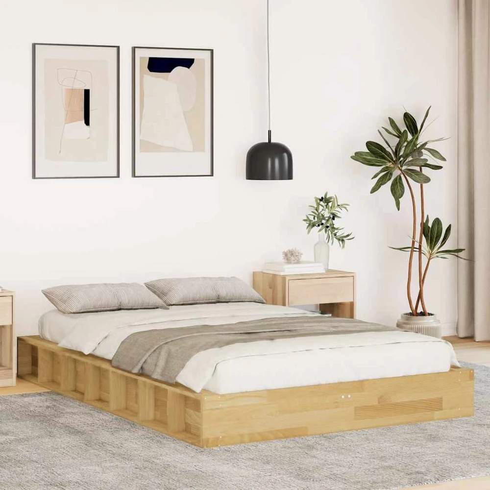 Lova Lovos rėmas be čiužinio 120x190 cm ąžuolo masyvo