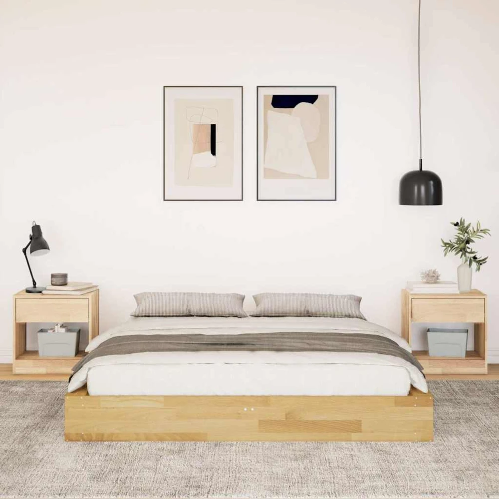 Lova Lovos rėmas be čiužinio 135x190 cm ąžuolo masyvo