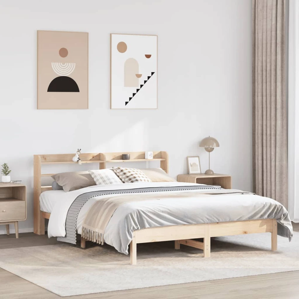 Lova Lovos rėmas be čiužinio, 135x190cm, pušies medienos masyvas