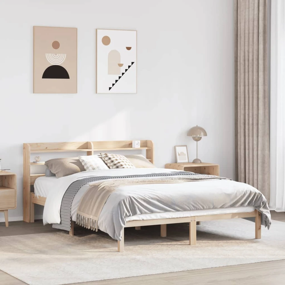Lova Lovos rėmas be čiužinio, 135x190cm, pušies medienos masyvas