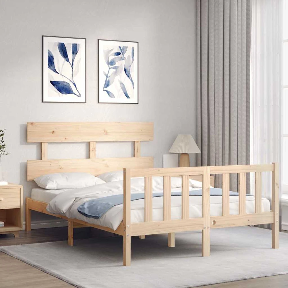 Lovos rėmas be čiužinio, 140x200cm, pušies medienos masyvas