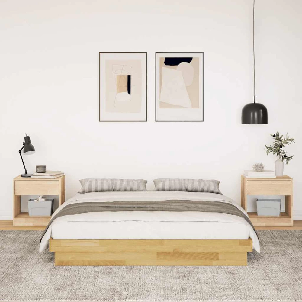 Lovos rėmas be čiužinio 150x200 cm ąžuolo masyvo
