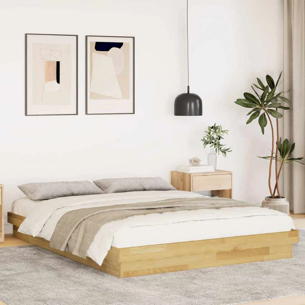 Lovos rėmas be čiužinio 150x200 cm ąžuolo masyvo