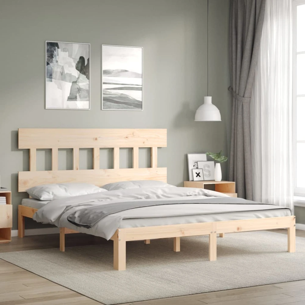 Lovos rėmas be čiužinio, 160x200cm, pušies medienos masyvas