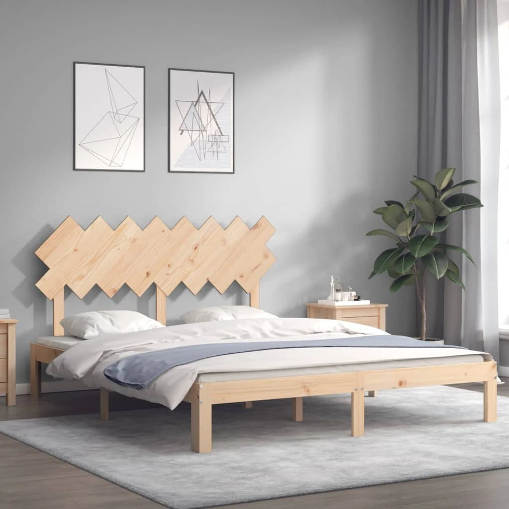 Lovos rėmas be čiužinio, 160x200cm, pušies medienos masyvas