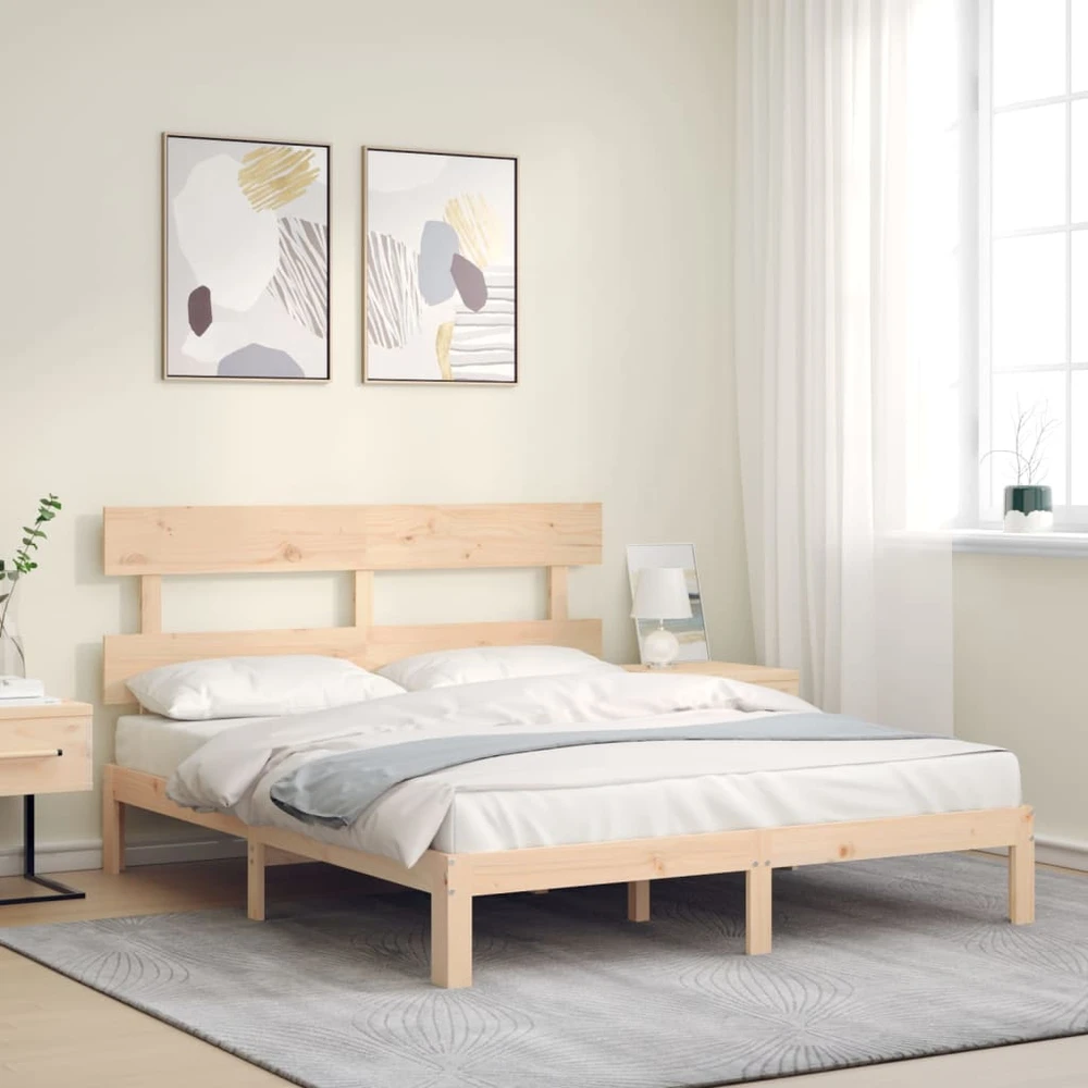 Lovos rėmas be čiužinio, 160x200cm, pušies medienos masyvas