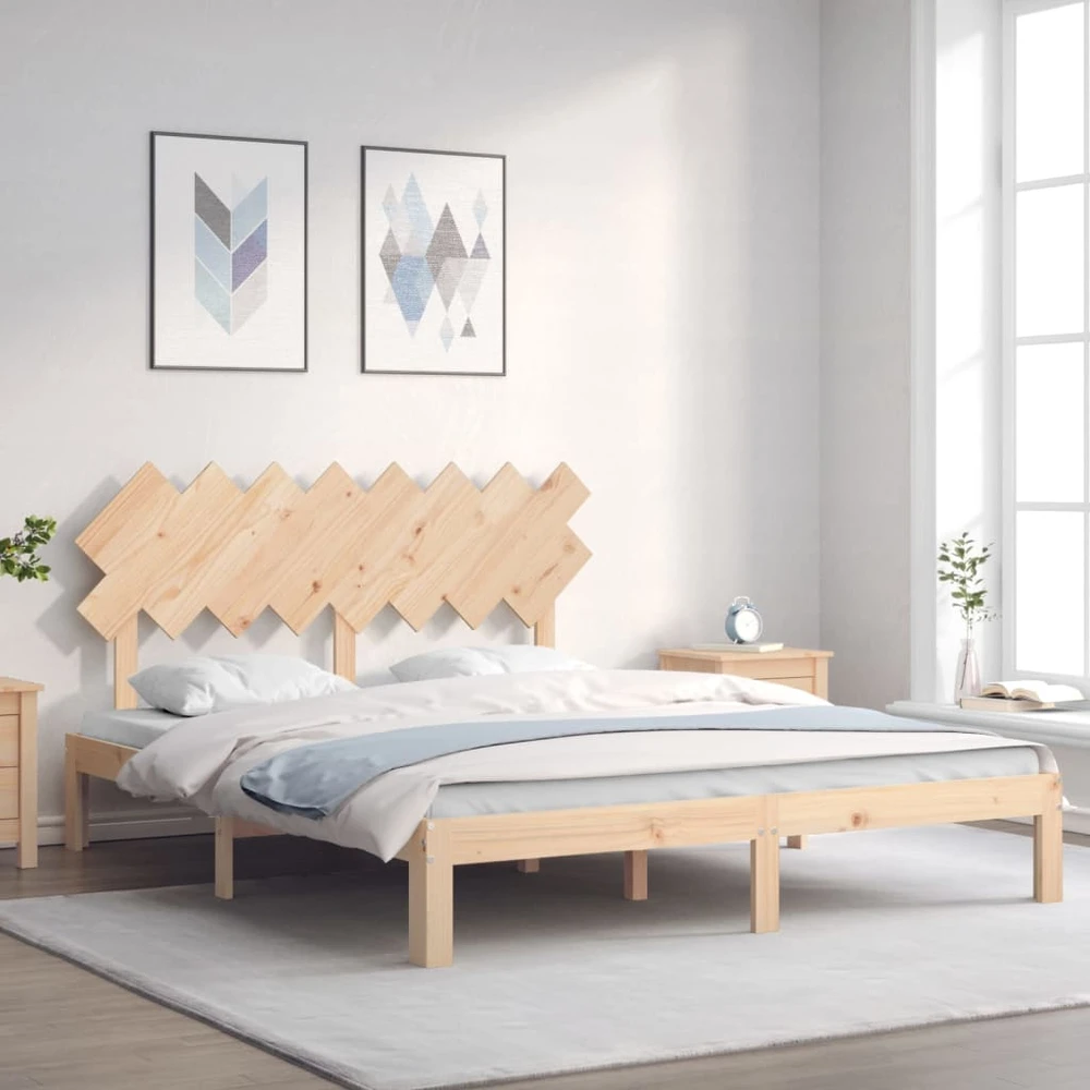Lovos rėmas be čiužinio, 160x200cm, pušies medienos masyvas