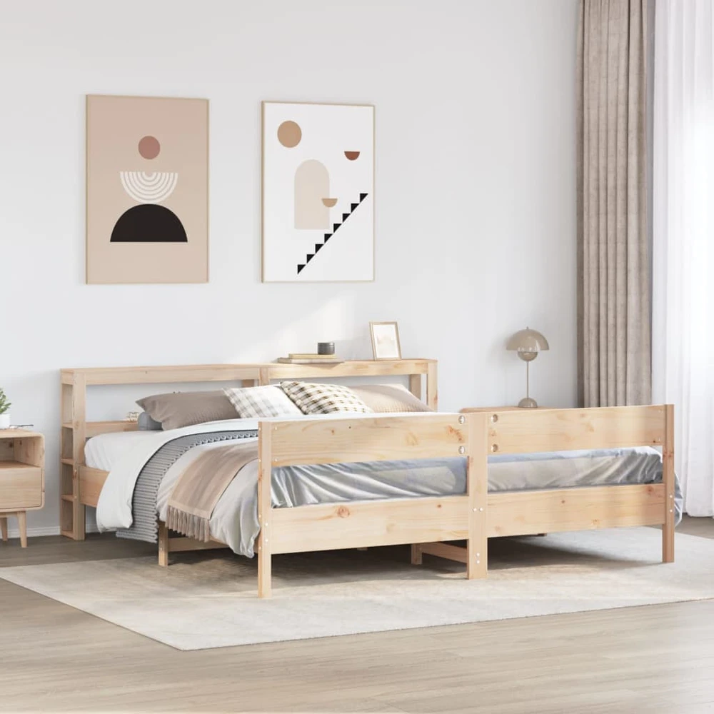 Lovos rėmas be čiužinio, 180x200cm, pušies medienos masyvas