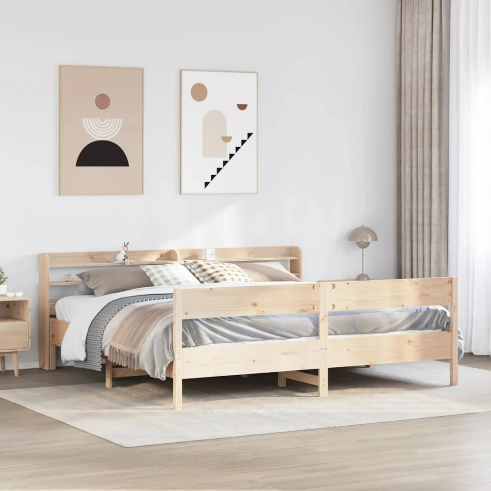 Lovos rėmas be čiužinio, 180x200cm, pušies medienos masyvas