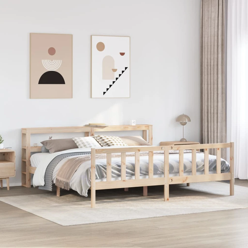 Lovos rėmas be čiužinio, 180x200cm, pušies medienos masyvas