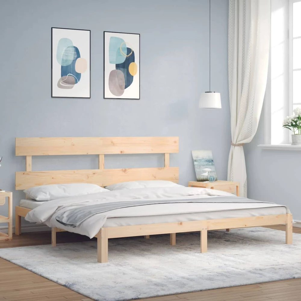 Lovos rėmas be čiužinio, 200x200cm, pušies medienos masyvas