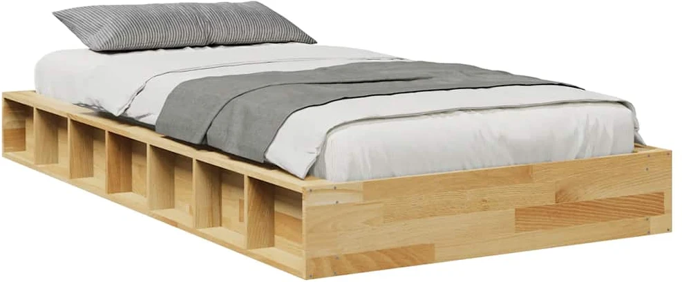 Lova Lovos rėmas be čiužinio 75x190 cm ąžuolo masyvo