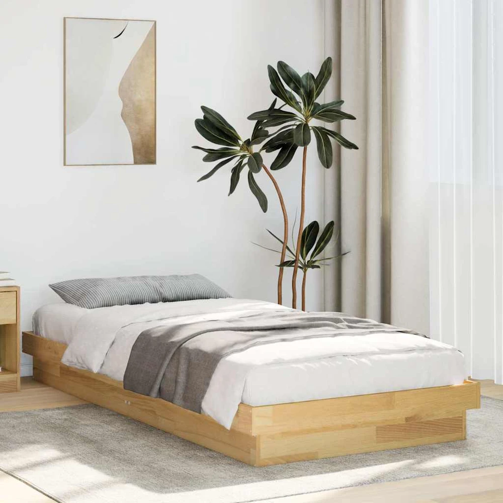 Lova lovos rėmas be čiužinio 75x190 cm ąžuolo masyvo